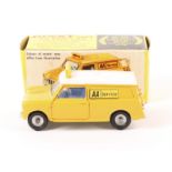 A Dinky Toys AA Mini Van (274). A scarce 2nd type in yellow with white roof and yellow rear doors,