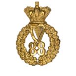 An OR’s 1874 pattern brass glengarry badge of The 88th (Connaught Rangers) Regt, crowned wreath type