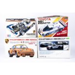 10 unmade racing car kits. 3x Hasegawa 1:24 – Jaguar XJR-9 LM, Omron Porsche 962C and a Toyota 88C