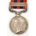 I.G.S. 1854, 1 clasp Jowaki 1877-8 (386 Pte Geo. Bootman 2/9th Foot). NVF