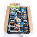 26 Matchbox MB series. MB8 Opel Kadett Police Car, MB12 Modified Racer, MB19 Peterbilt Cement Mixer,