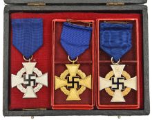 A Third Reich Faithful Service Decoration Special Grade 50 Years, in issue case; another 1st class