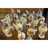 25 pieces of crested china, various subjects. GC