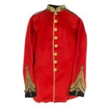 A fine and rare Bengal Staff Corps field officer’s scarlet tunic c. 1875, collar rank and cuff