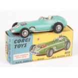 A Corgi Toys B.R.M. Formula 1 Grand Prix Racing Car (152S). In turquoise with silver front, RN3.