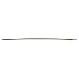 An unusually long darkwood bow, possibly Polynesian, of deep semi circular section, with hollow fore