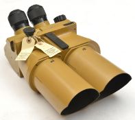 A large WWII period German artillery 10x80 binocular, angled eyepieces with individual focus,