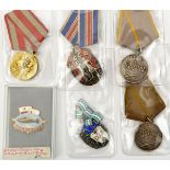 Soviet Russia: 2 silver and enamel awards, 2 Soviet Combat service medals and submarine fleet badge,