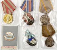 Soviet Russia: 2 silver and enamel awards, 2 Soviet Combat service medals and submarine fleet badge,