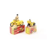 2 1960’s AA Motorcycle Patrols. A plastic Lincoln International approx 1:18 scale friction powered