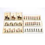 8 Victorian Toy Soldiers. Set 3A British Riflemen Standing & Kneeling c.1890 8 pieces. Set 4D The