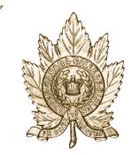 A WM maple leaf cap badge of the Upper Canada College Rifle, Vic crown in centre. VGC. Plate 4
