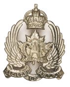 A 1920 patt cap badge of the Canadian Air Force, GC Plate 5 Part I of the Collection of the late