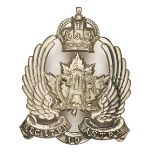 A 1920 patt cap badge of the Canadian Air Force, GC Plate 5 Part I of the Collection of the late