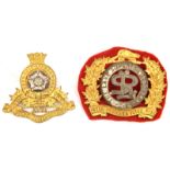 2 officer’s gilt/silver plated cap badges: 17th R Canadian Hussars and Lake Superior Regt (some