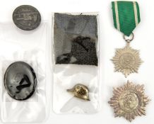 A Third Reich Eastern Peoples Award, 1st class with swords in silver, a similar 2nd class with