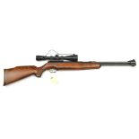 A .22” Weihrauch HW77K underlever air rifle, number 1041952 with Nikko Stirling Silver Crown 3-