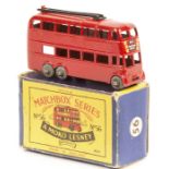 A Matchbox Lesney London Trolley Bus (56). A scarce example with black poles and grey metal