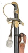 A Third Reich Eickhorn Model Nr 1714 “Freiherr vom Stein” Army officer’s sword, plated blade 32”,
