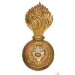 An OR’s bi-metal grenade badge for fur cap of the 1st Regt P. of Wales’s Fusiliers. Near VGC.