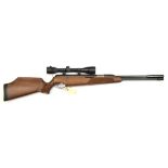 A .22” Air Arms TX200 underlever air rifle, number 7914, the walnut stock having chequered fore