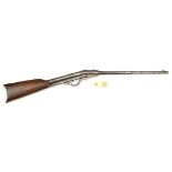 A .177” Gem break action air rifle, 34½” overall, half octagonal barrel 17¾”, number 23438. GWO &