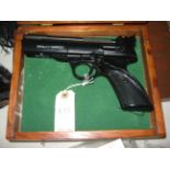 A .177” Webley Tempest air pistol, GWO & Near VGC (a few small scratches to black lacquer and very