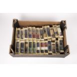 48 Matchbox Models of Yesteryear in straw boxes. Examples include Ford Model A vans, Talbot vans,