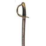 A continental light cavalry trooper’s sword similar to lot 473 except there is no crowned “D” mark