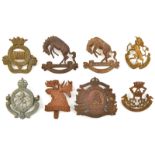 8 Canadian cavalry cap badges: Gov General Horse Gds, P Louise DG, 8th P Louise H with coronet,