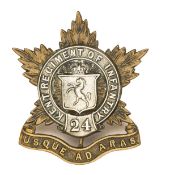 An officer’s cap badge of the 24th Kent Regt. GC Plate 5 Part I of the Collection of the late Eric