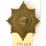 An OR’s 1874 pattern brass glengarry badge of The 29th (Worcestershire) Regt, star type (471), brass