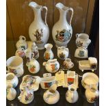 25 pieces of crested china, various subjects. GC