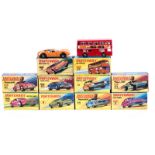 10 Matchbox Superfast. No3 Monteverdi Hai. No5 Lotus Europa. No6 Mercedes 350SL. No9 AMX Javelin.