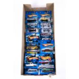 25 Carded HotWheels. La Troca 2005 169. ’58 Ford Thunderbird 2005 181. Austin Healey 2000 32/36. Bus