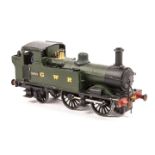 A white metal and brass kit built GWR O gauge 0-4-2T 14XX tank locomotive. A 2-rail electrically