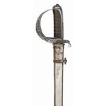 A Victorian Indian Army officer’s sword of Hodson’s Horse, straight fullered blade, 35½”, widening