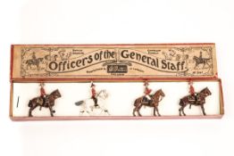 Britains Set British Soldiers Officers of The General Staff, set No.201. c.1930-40 Comprising 4