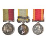 Miniature medals (3): Ghuznee 1839 GVF; Crimea 1 clasp Sebastopol, VF; China 1900 no clasp GVF