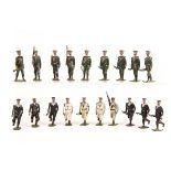 Britains soldiers. Royal Navy from set No’s 78 & 80. 6 oval based in blue uniforms with Petty