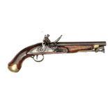 A good .56” William IV flintlock Sea Service belt pistol, 15½” overall, barrel 9” with faint