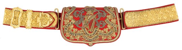 A good Victorian officer’s full dress shoulder belt and pouch of the 8th (King’s Royal Irish)