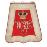 A Victorian officer’s full dress embroidered sabretache of the Westmoreland Yeomanry Cavalry,