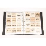 An album containing a large quantity of GWR related railway luggage labels, documents, etc. A ring-