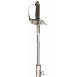 A Victorian 1897 pattern infantry officer’s dress sword, straight fullered blade 32½”, marked “To