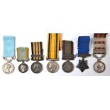 Miniature medals (7): Army of India no clasp; Crimea no clasp (smaller and thinner than usual);