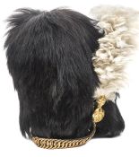 A Victorian officer’s bearskin of the 2nd Dragoons (Royal Scots Greys), gilt regimental pattern