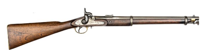 A .577” Enfield 1861 pattern percussion cavalry carbine, 36½” overall, rifled barrel 21” with