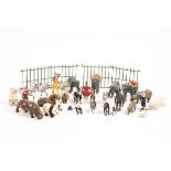 A small quantity of scarce Britains Ltd. lead circus and zoo figures. Including; 4x performing