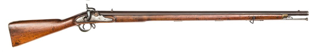 A scarce Victorian 10 b ore 1839 pattern “Brown Bess” percussion musket, 54½” overall russet